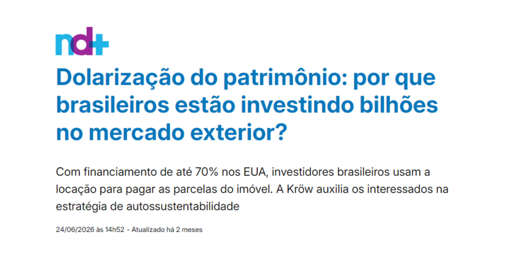 Dolarização do patrimônio: por que brasileiros estão investindo bilhões no mercado exterior