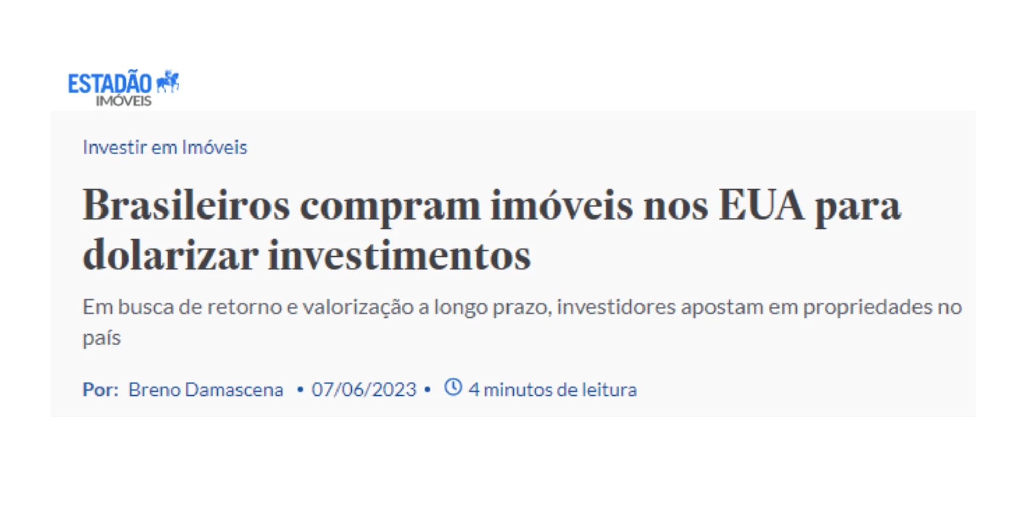 Brasileiros compram imóveis nos EUA para dolarizar investimentos