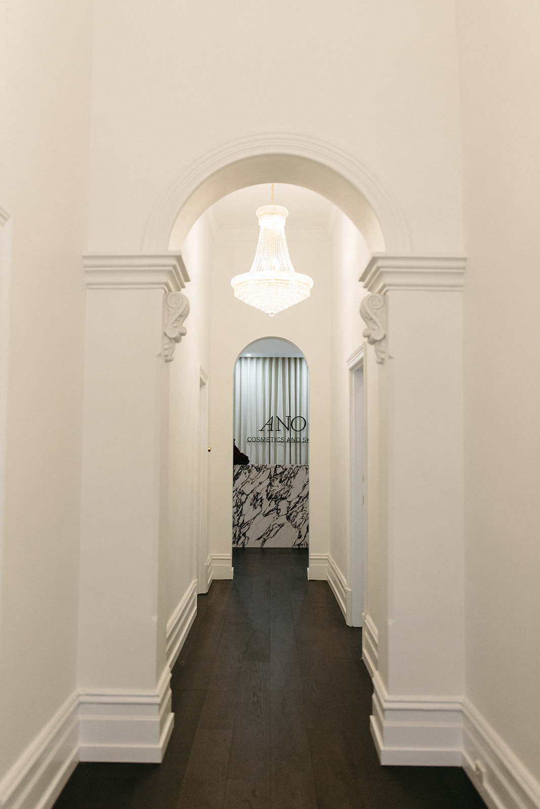 Heritage arched corridor leading to reception