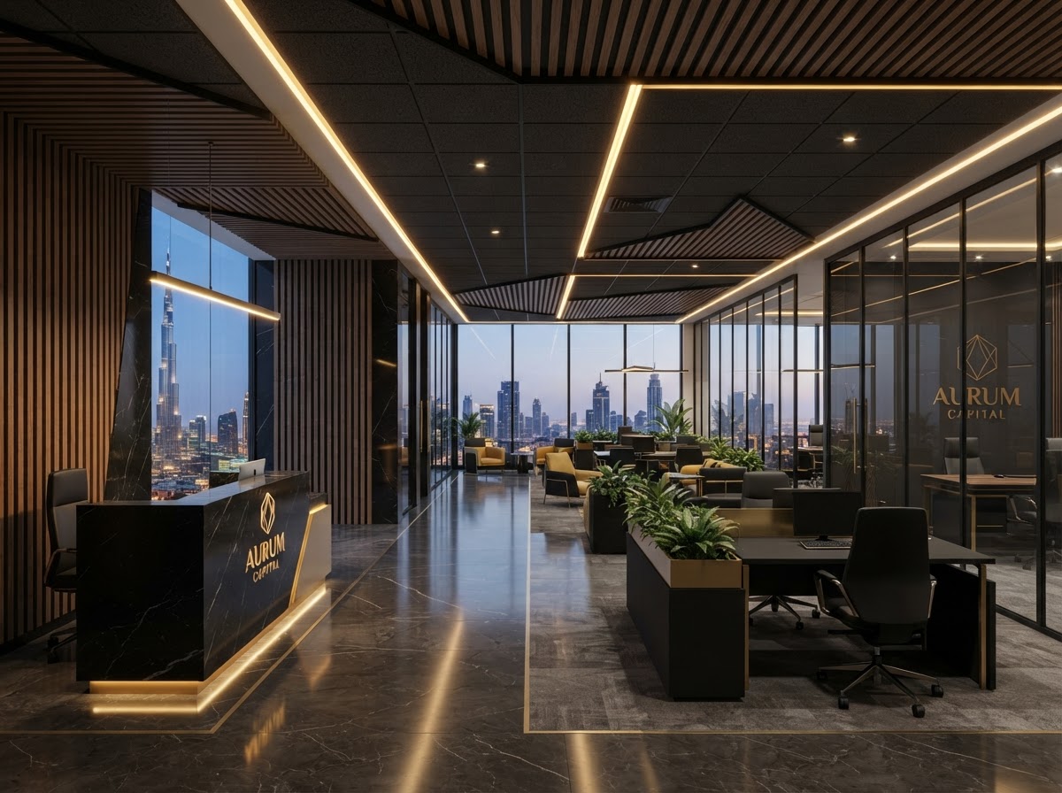 Office Interior Design & 3D by Falcon Interior in Dubai