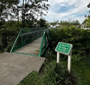 Amir's Bridge scenic walking crossing at Merrill Park