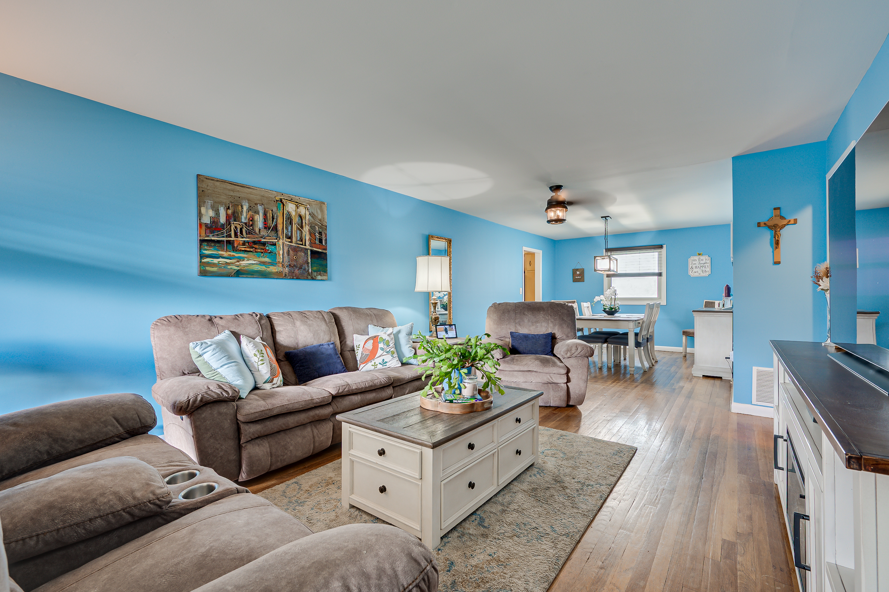 Spacious Living Room & Dining Area