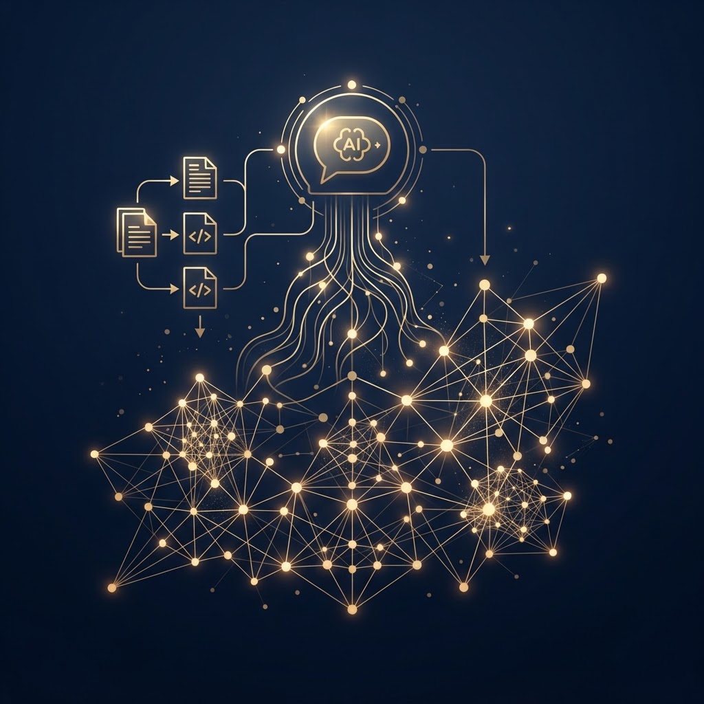 Generative AI, LLM & RAG — online technical programme visual for Large language models, retrieval-augmented generation.