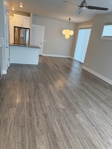 Spacious Open Living & Luxury Vinyl Plank Floor Polishing