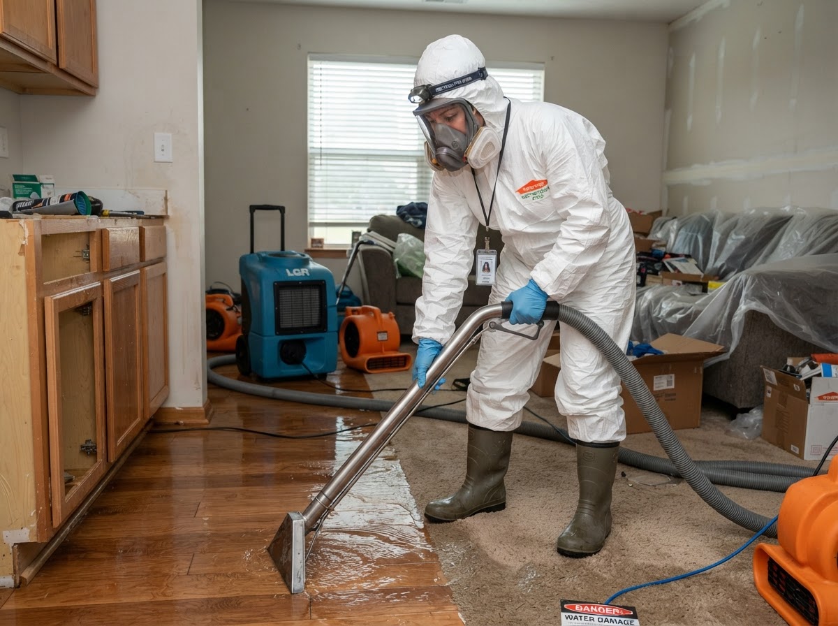 Sewage backup and contaminated water cleanup in Seneca