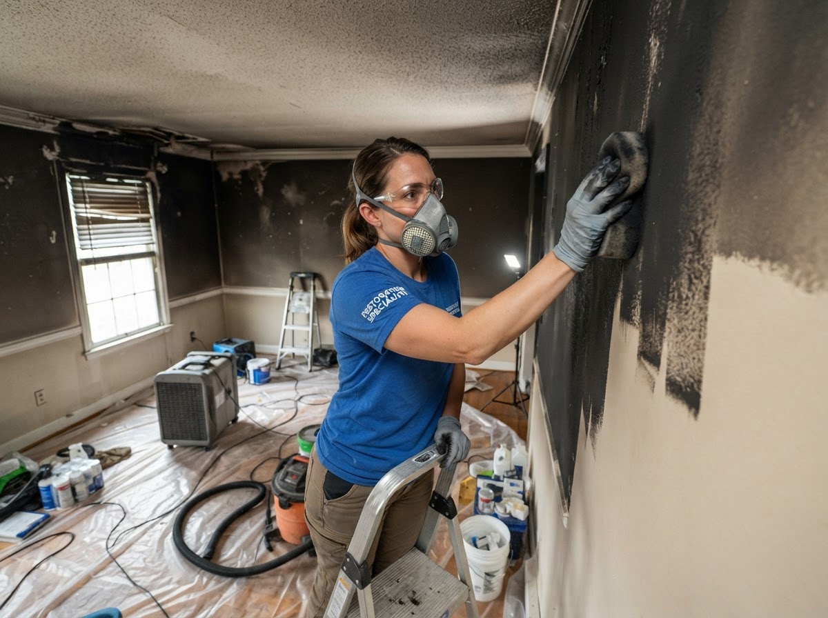 Smoke and soot damage cleanup near Seneca