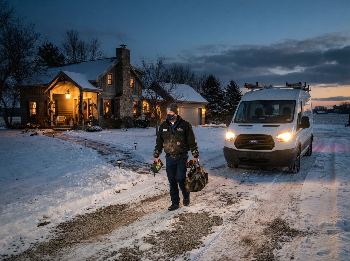 24/7 Emergency Service — job-site photo