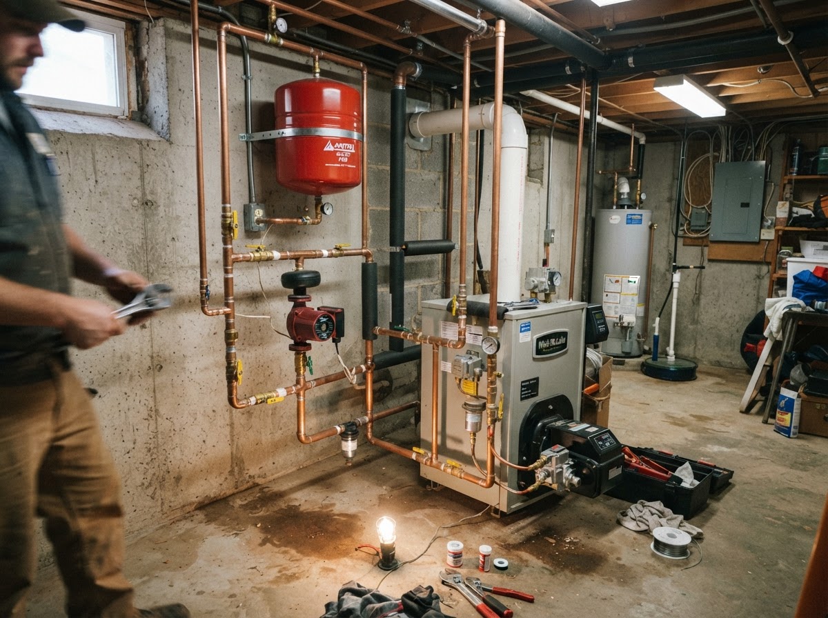 Boiler & Hydronic Heating — job-site photo