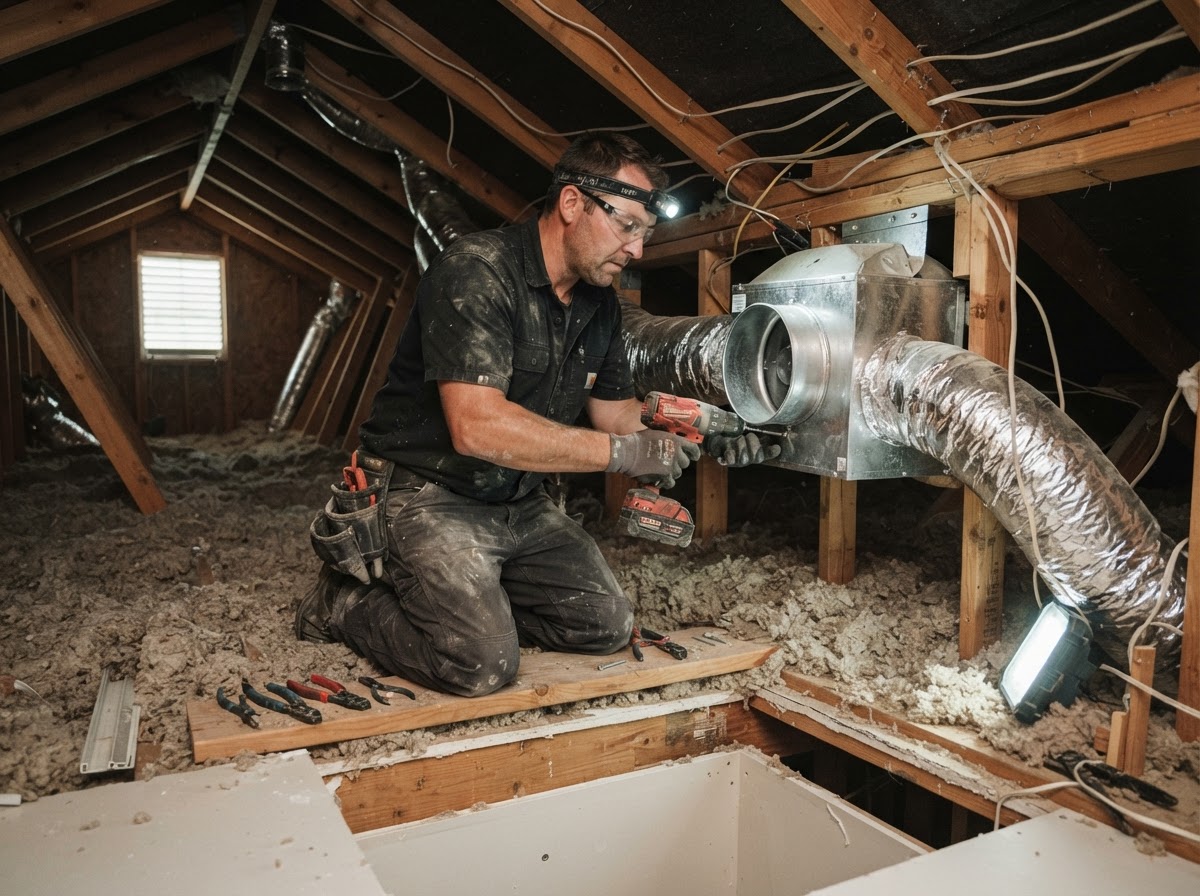 Whole-Home Ventilation — job-site photo