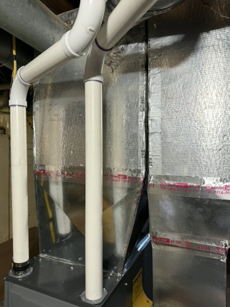 Precision dual-PVC direct venting and custom insulated supply trunk fabrication