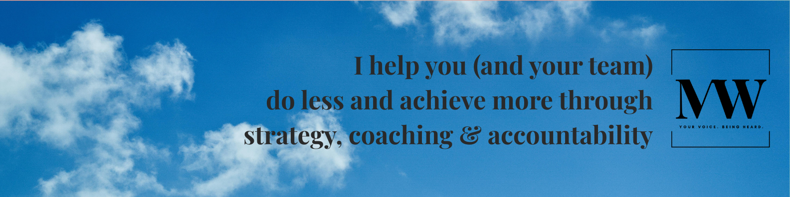 Anaïs van der Werff banner - I help you (and your team) do less and achieve more through strategy, coaching & accountability