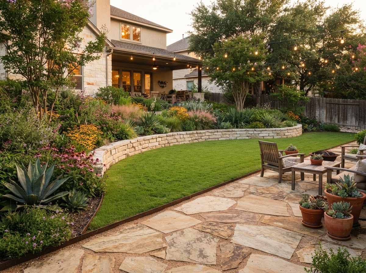 Landscape Design & Installation performed by the Lone Star crew