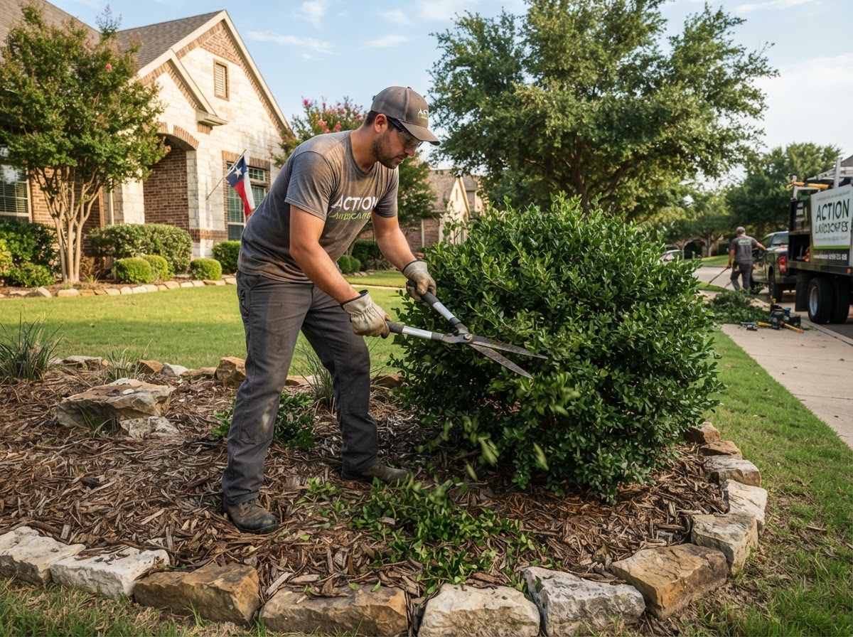 Tree & Shrub Trimming performed by the Lone Star crew