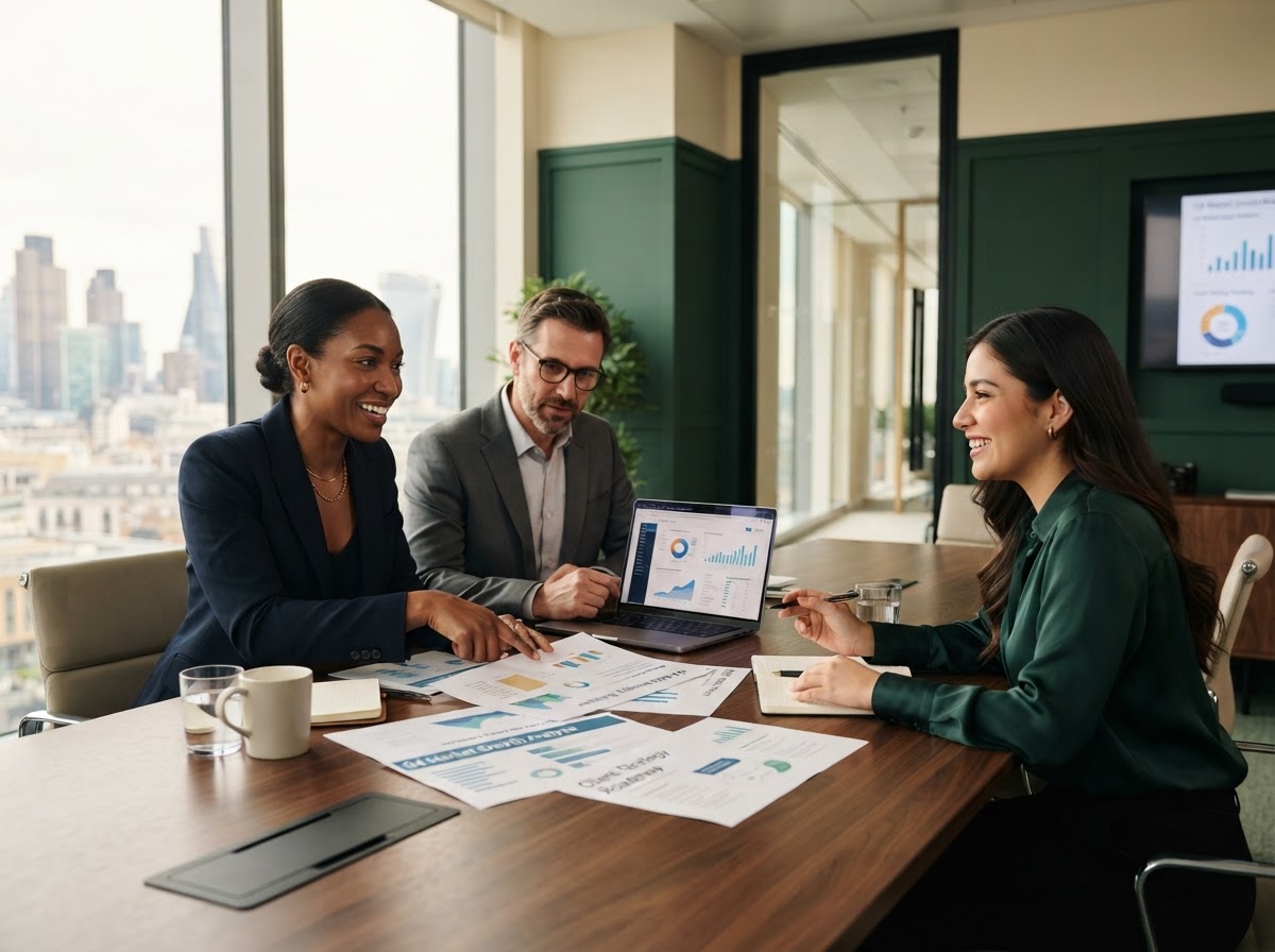 MYNT, Inc. consulting team collaborating in a modern boardroom
