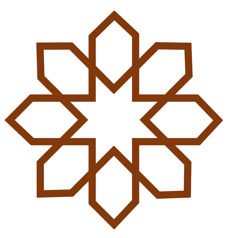 Moroccan geometric star emblem
