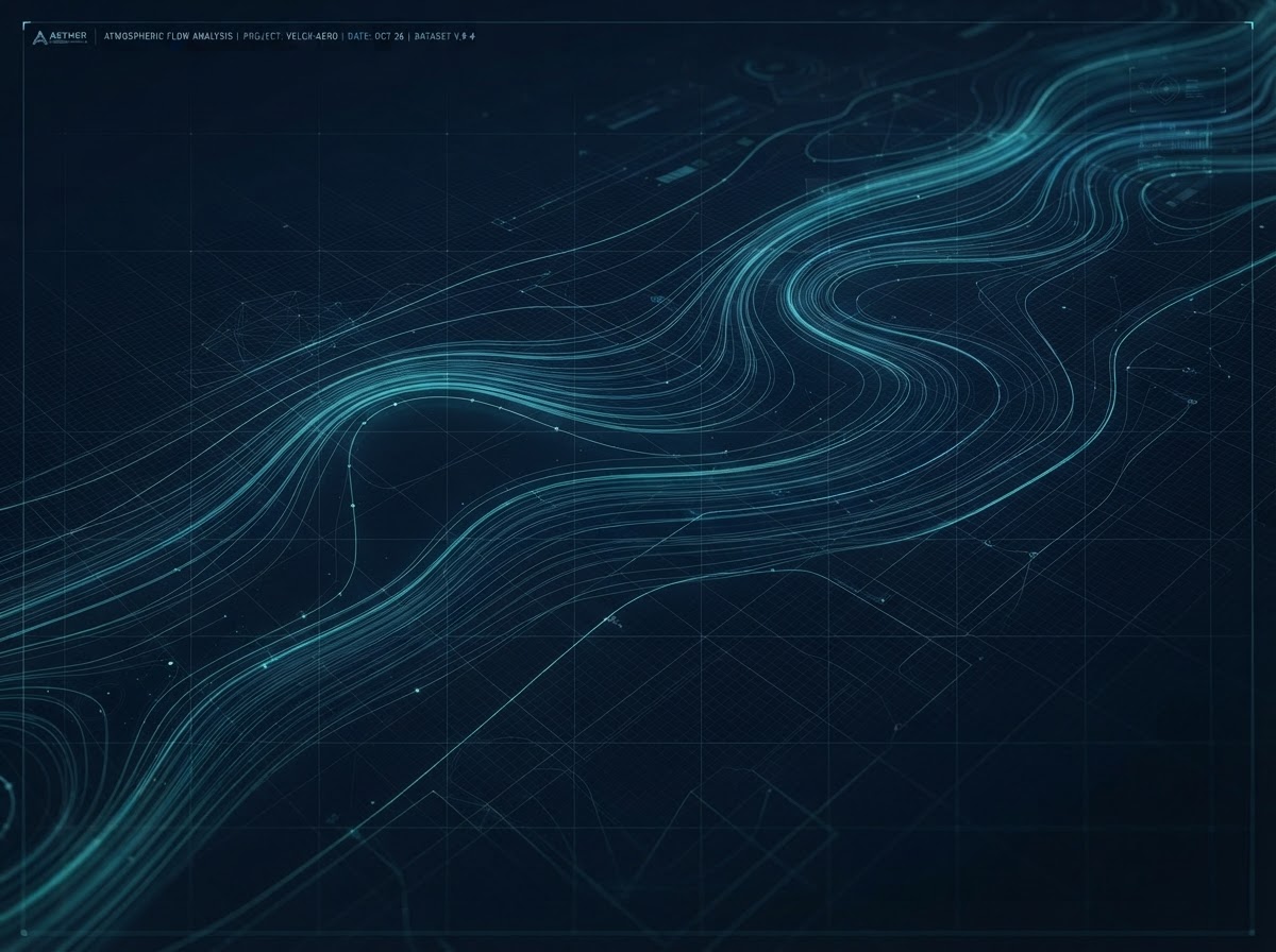 Technical air quality data visualisation with fine grid pattern