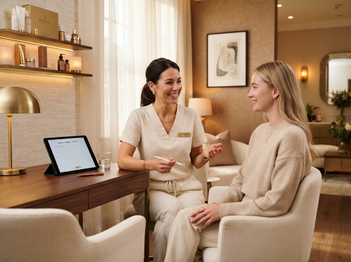 Eterna clinician consulting with a patient