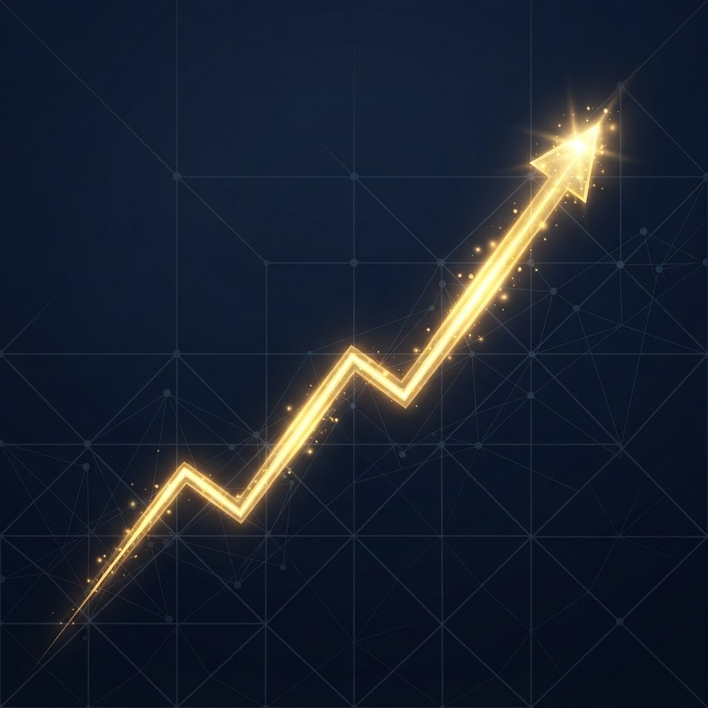 Abstract growth chart representing business strategy