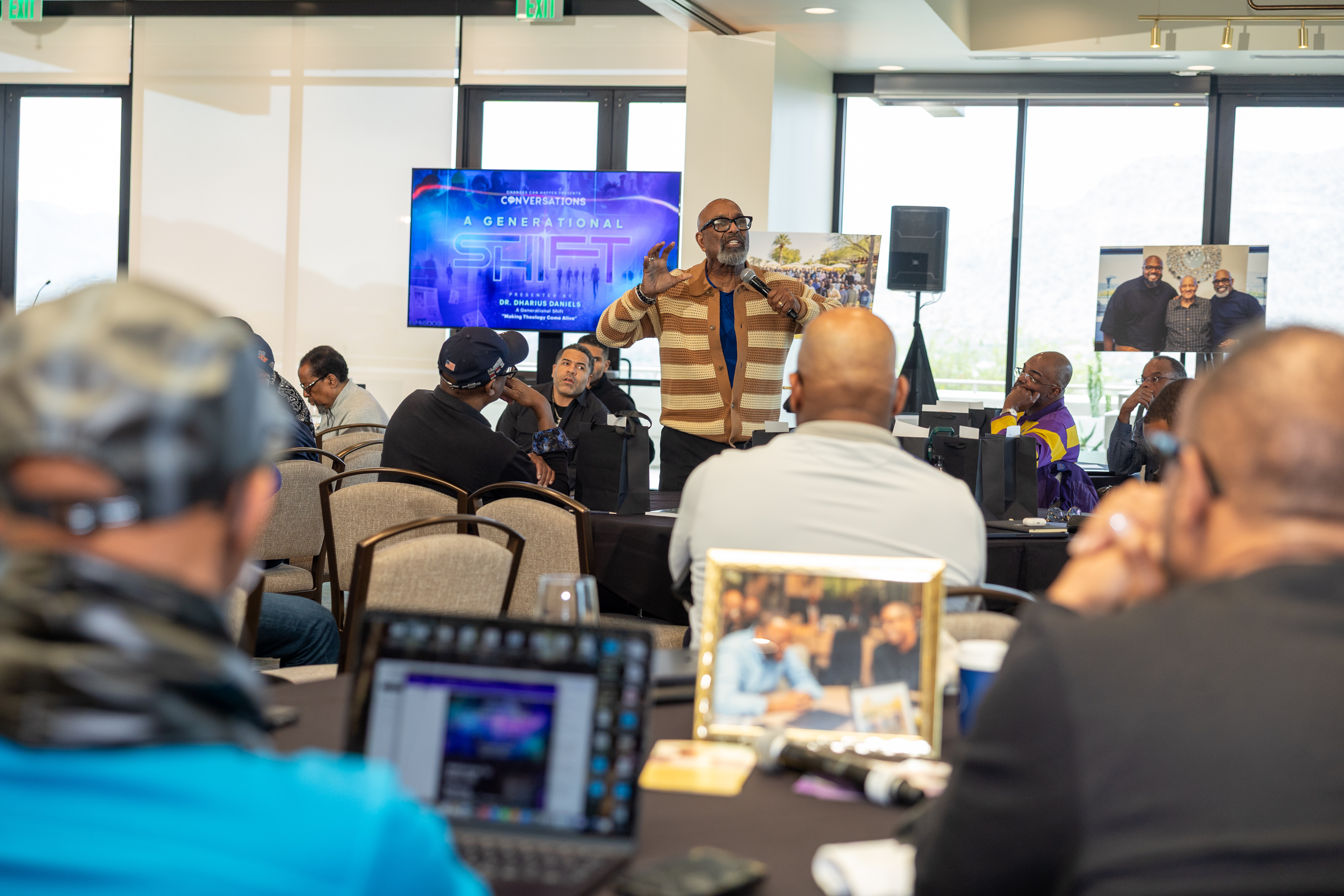 Bishop Walter S. Thomas, Sr. leading a room of senior pastors in cohort session