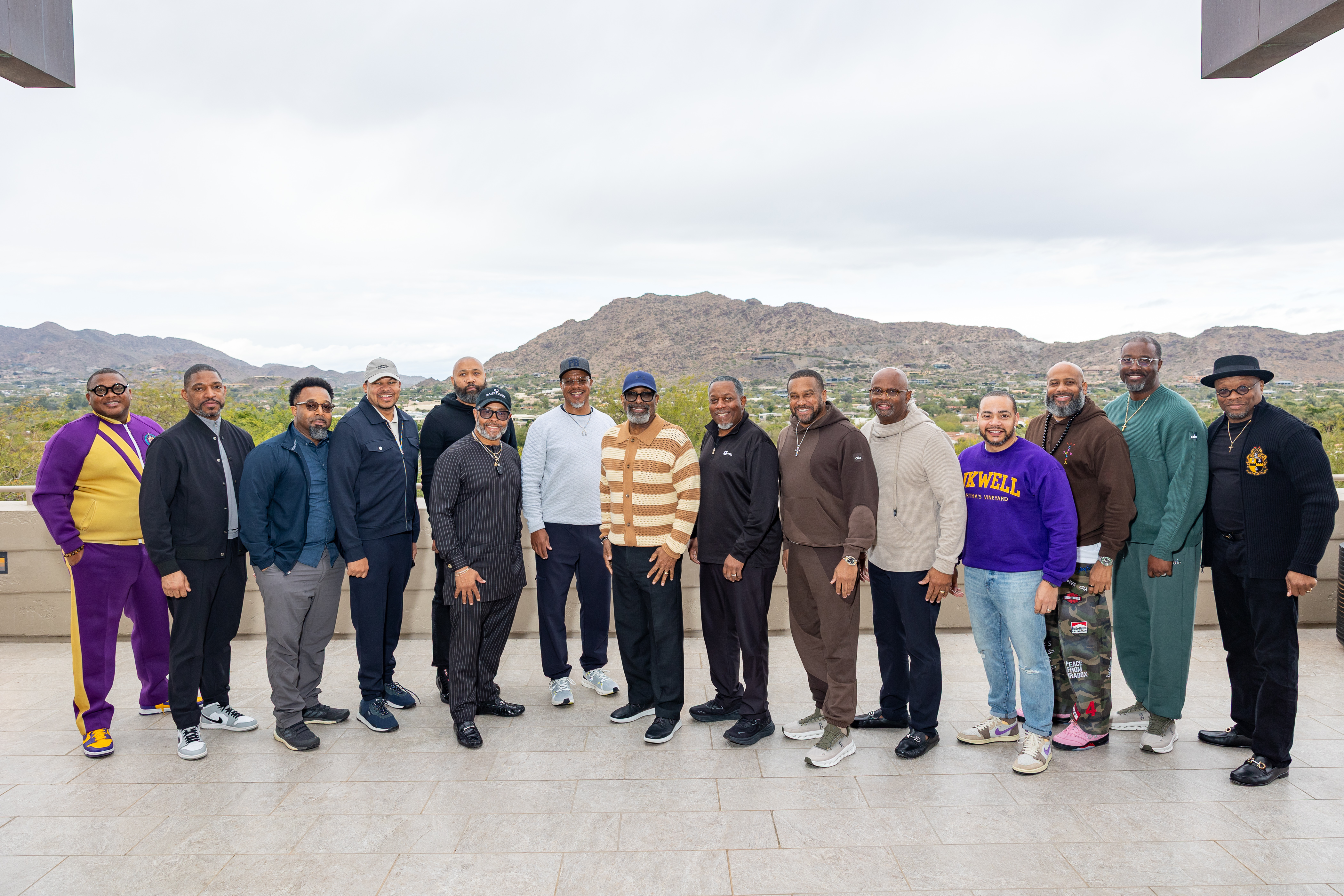 Pastors gathered together on the terrace