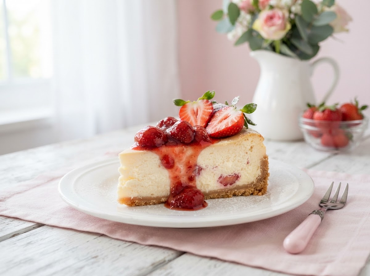 Strawberry Cheesecake from Bàng Bàng Chicken St. Peters — Sides, Snacks & Desserts