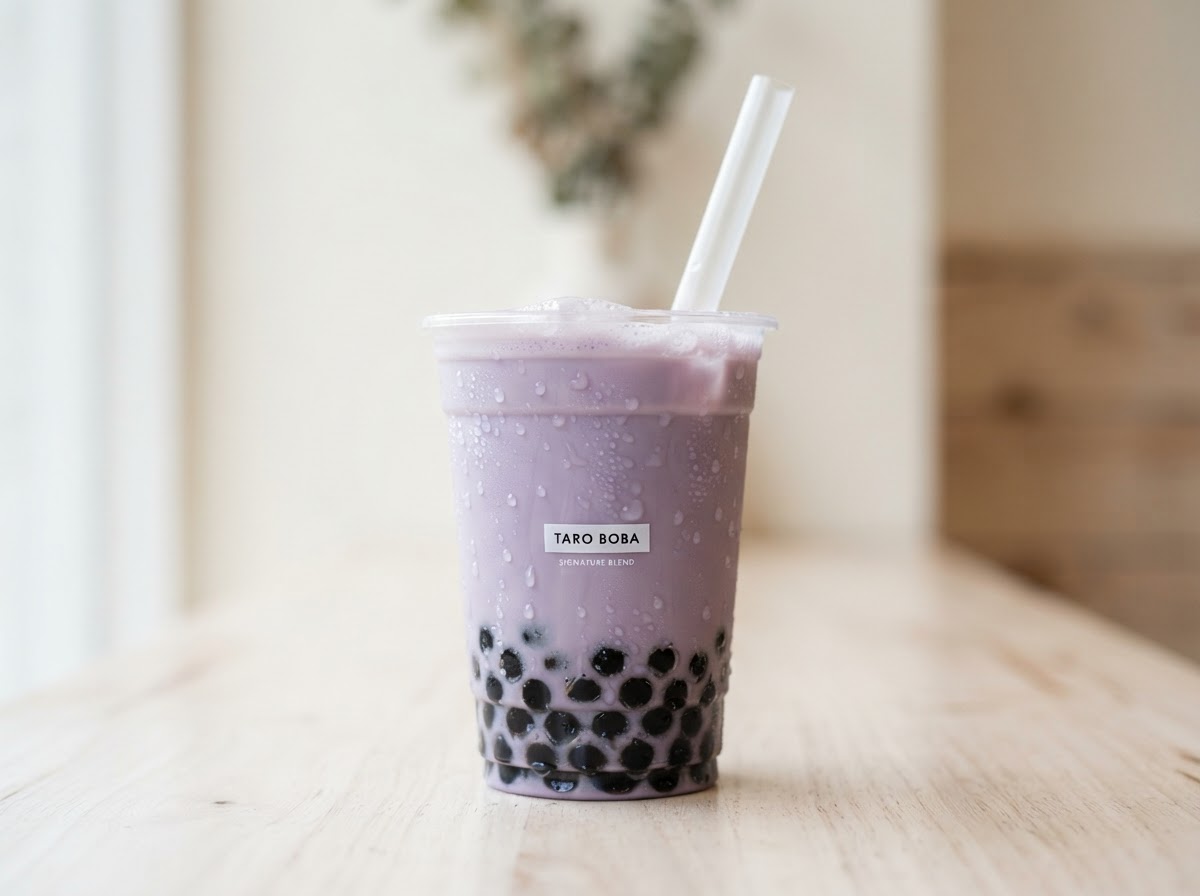 Taro Boba Milk Tea from Bàng Bàng Chicken St. Peters — Boba & Fruit Teas