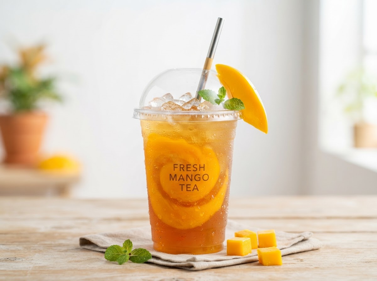 Mango Fruit Tea from Bàng Bàng Chicken St. Peters — Boba & Fruit Teas
