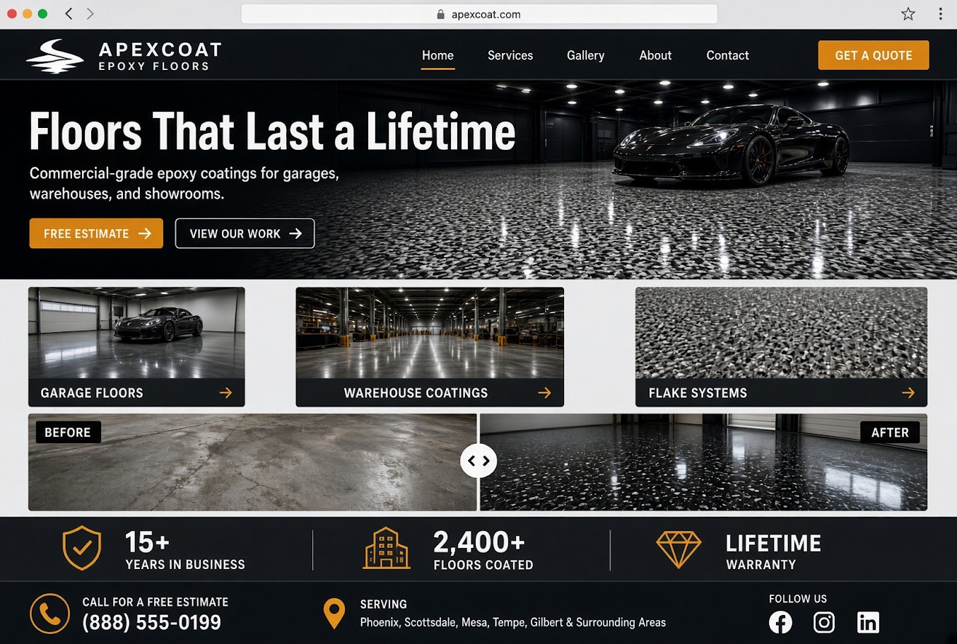 Demo website for Epoxy Floor Coatings