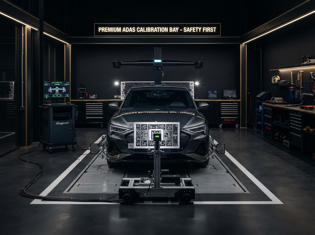 ADAS radar and camera calibration on a vehicle