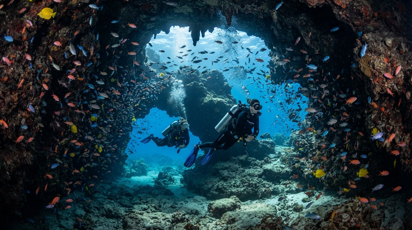 Underwater diving in El Salvador