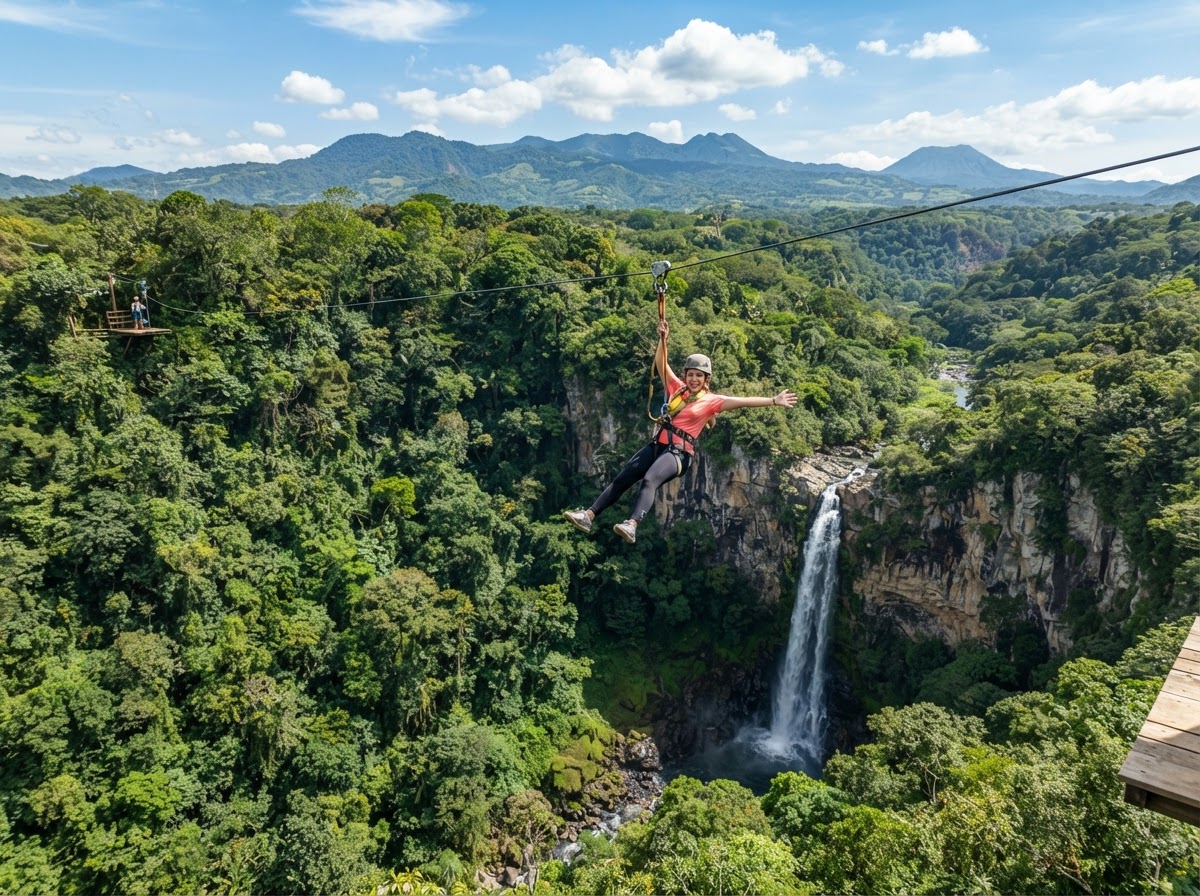 Zipline and rappel