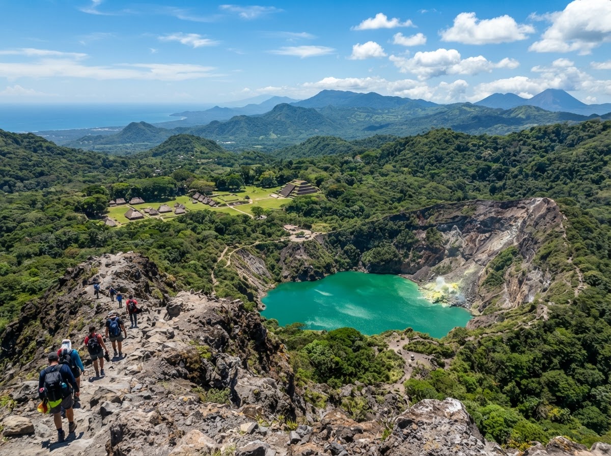 Volcanoes and Maya Ruins