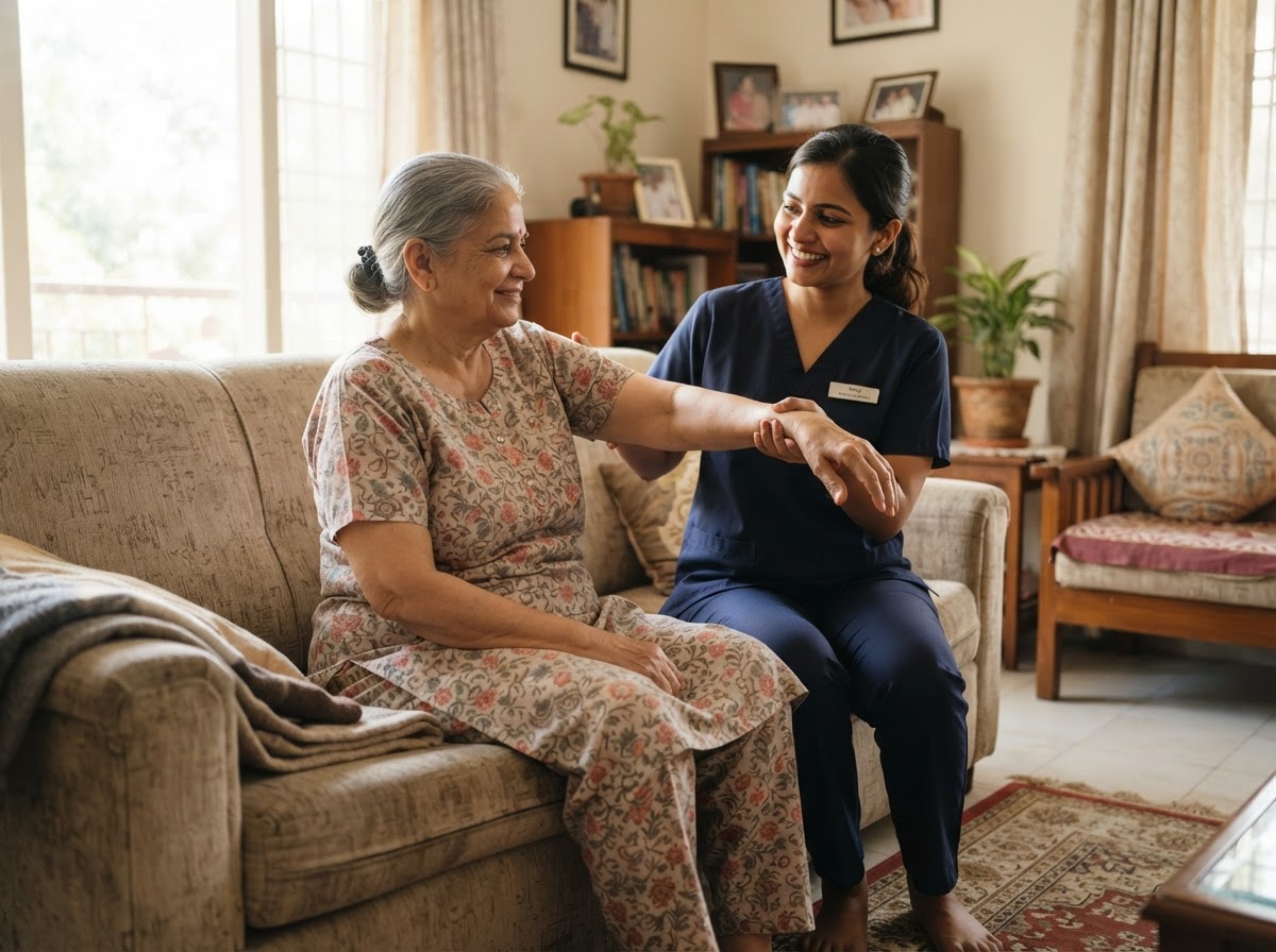 At Home — Supported home care that continues your plan between centre visits.