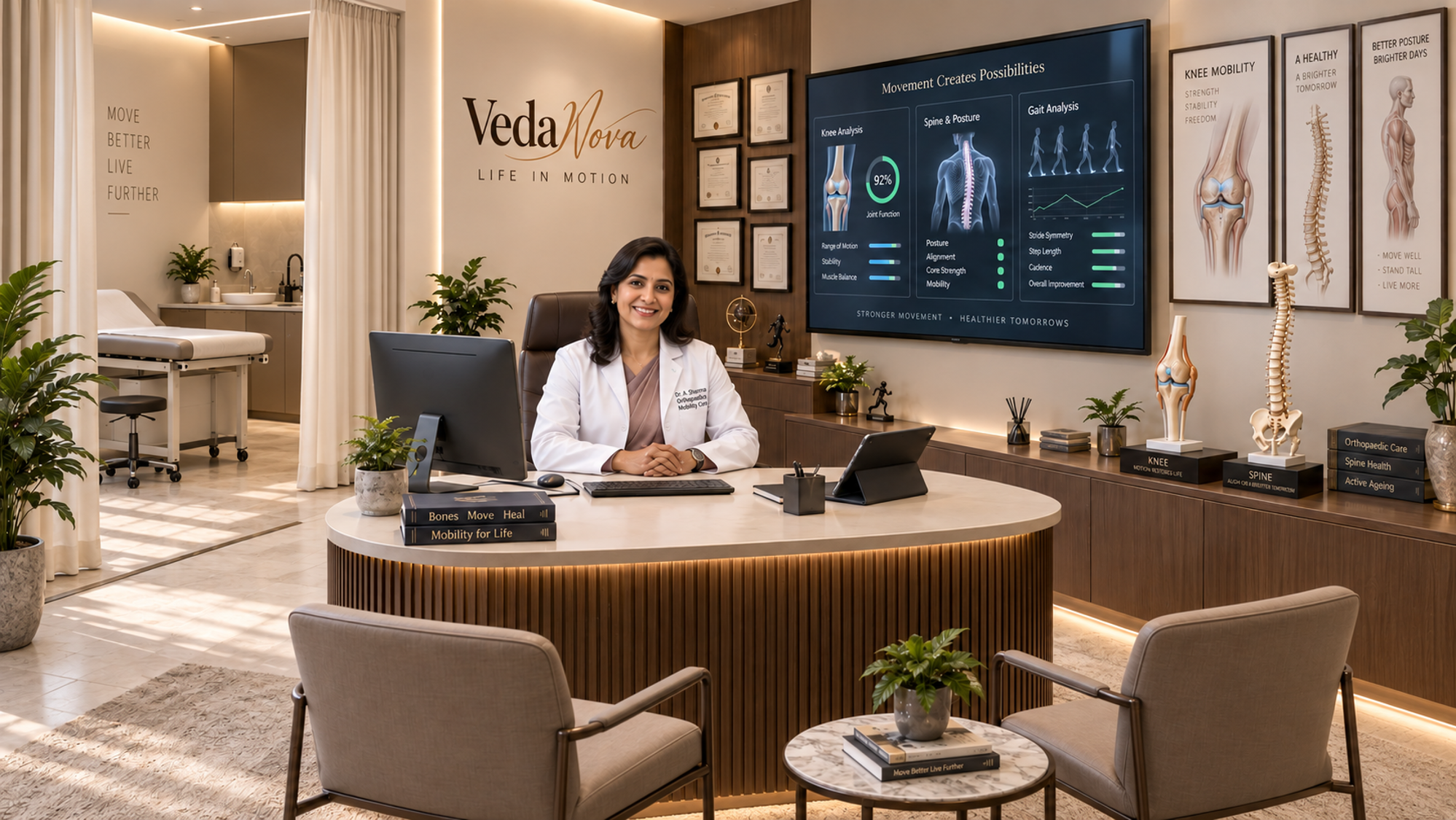 VedaNova supportive technology for movement measurement and progress tracking