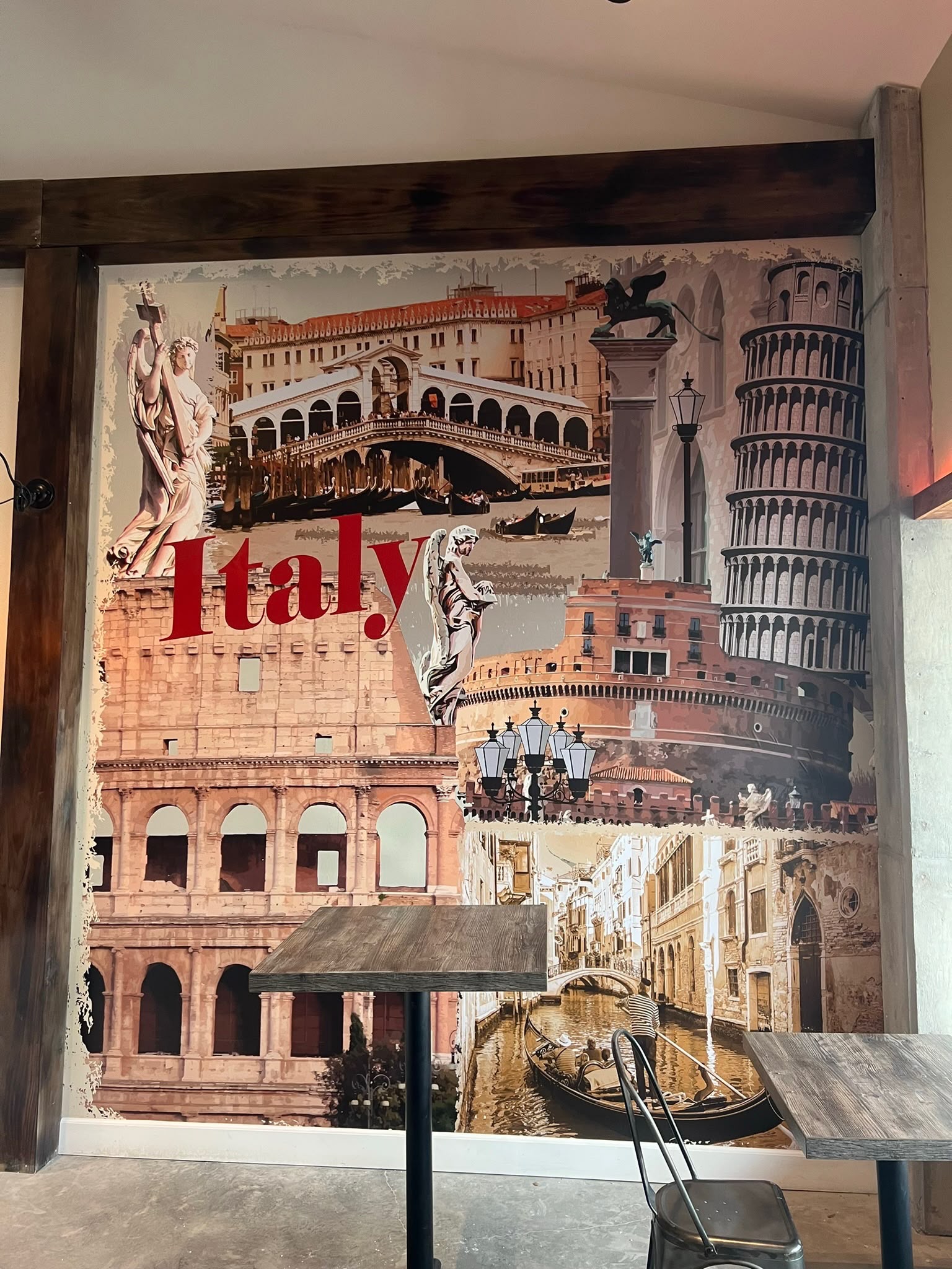 Custom architectural wall wrap mural installation in Miami FL by Specialized Wrapping Design