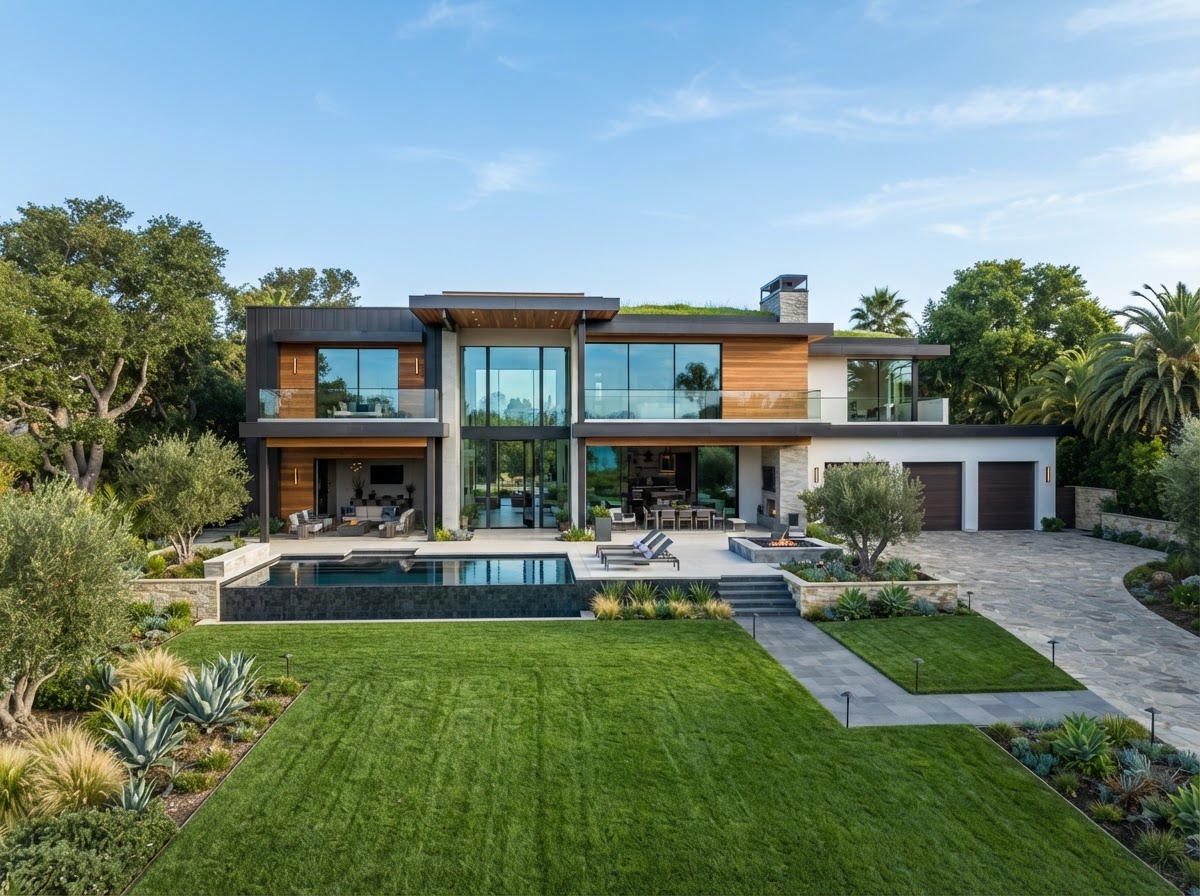 Homeowners enjoying their residence