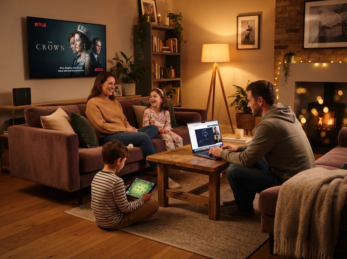Family enjoying fast whole home eero mesh wifi