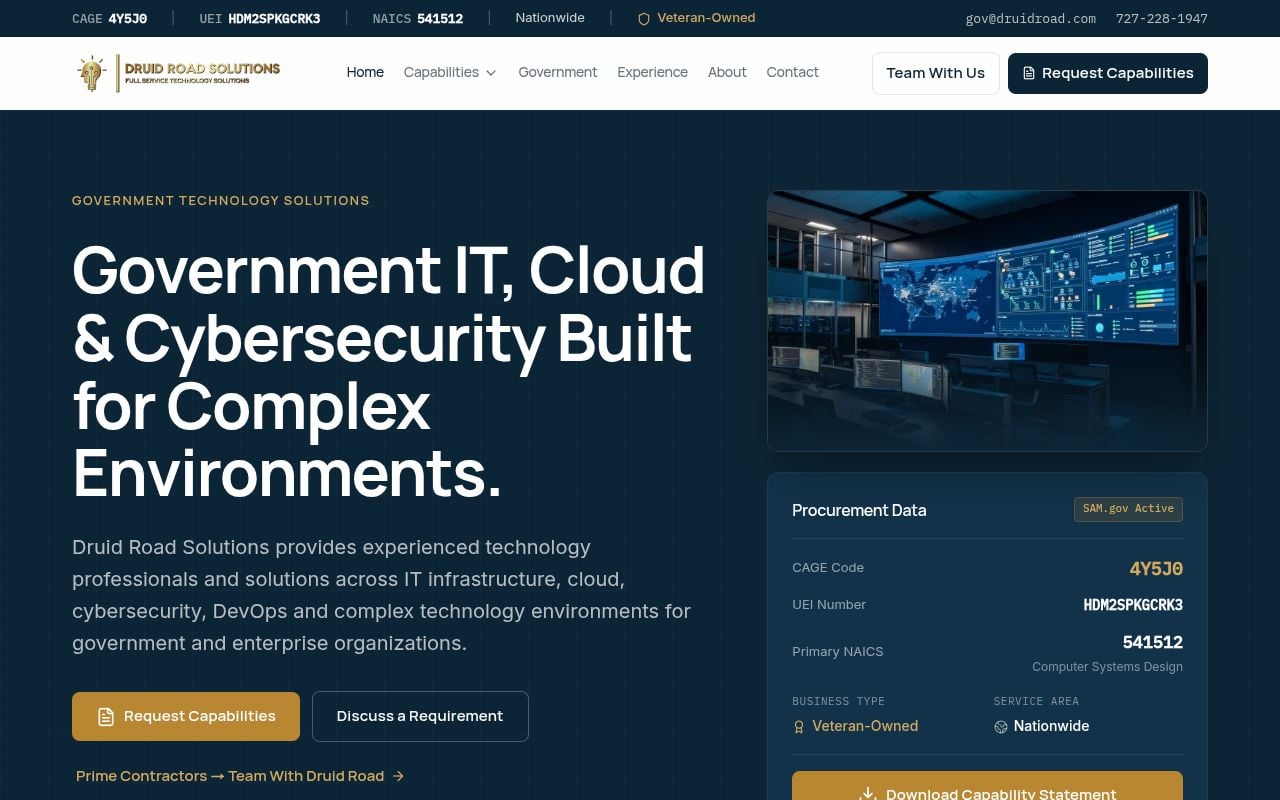 Druid Road Solutions website built by IMS