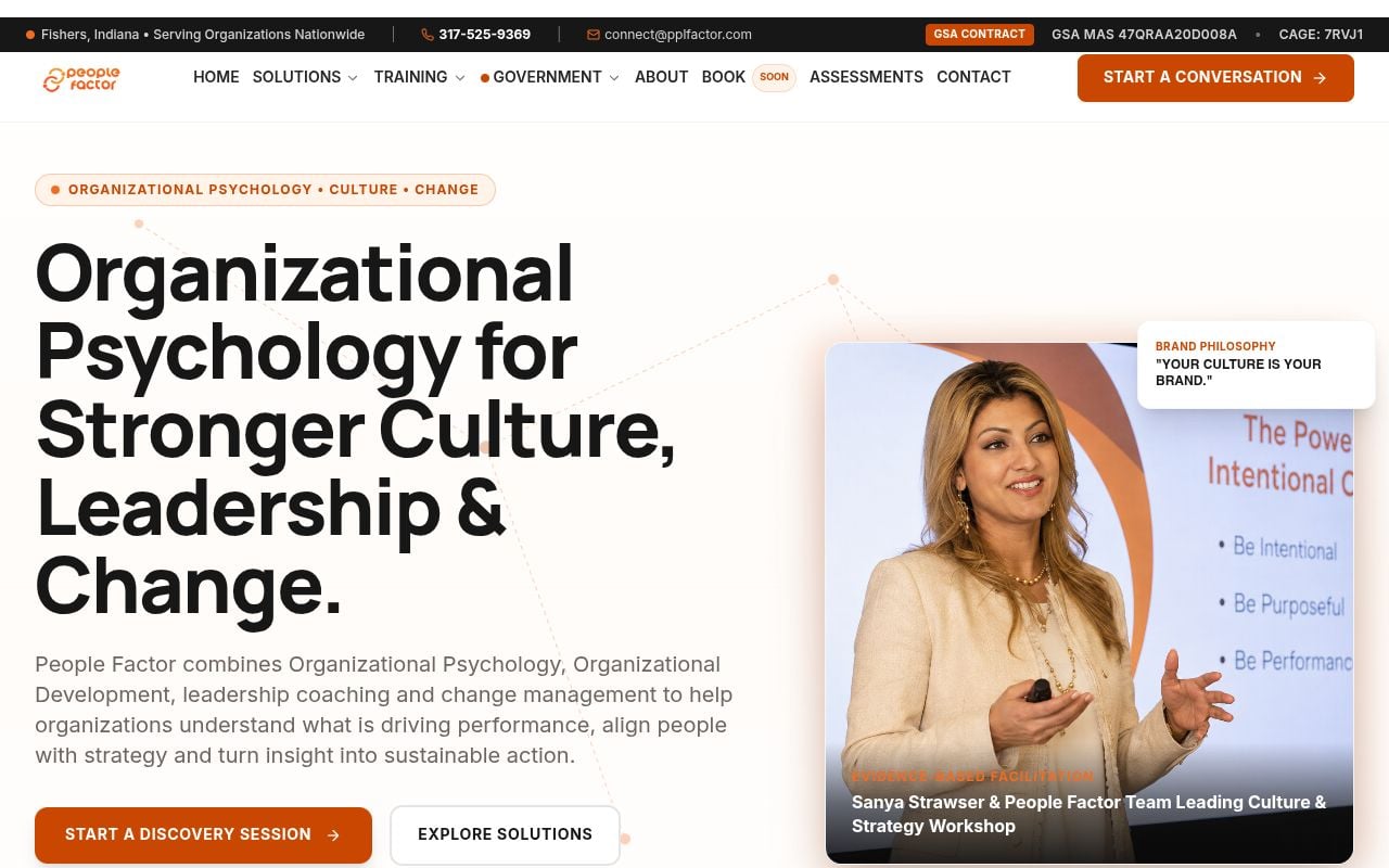People Factor website built by IMS