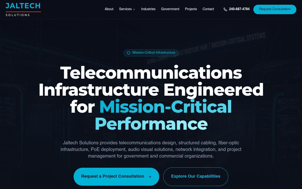 Jaltech Solutions website built by IMS