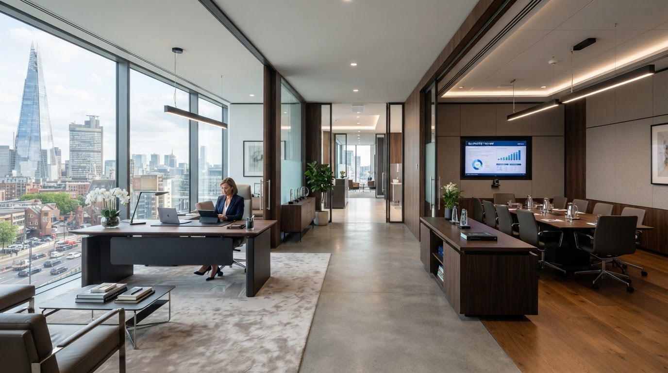 Commercial building with selectable maintenance zones