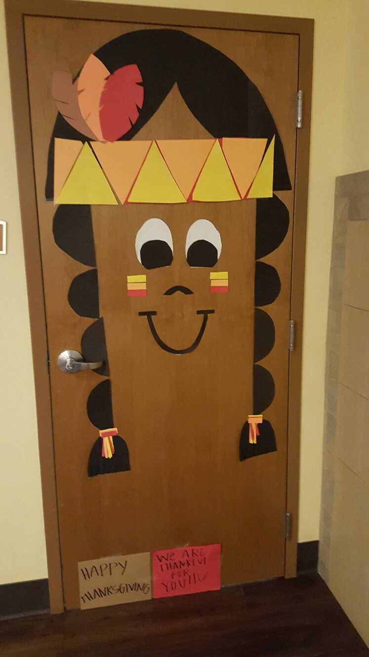 Autumn door decoration at Seasons