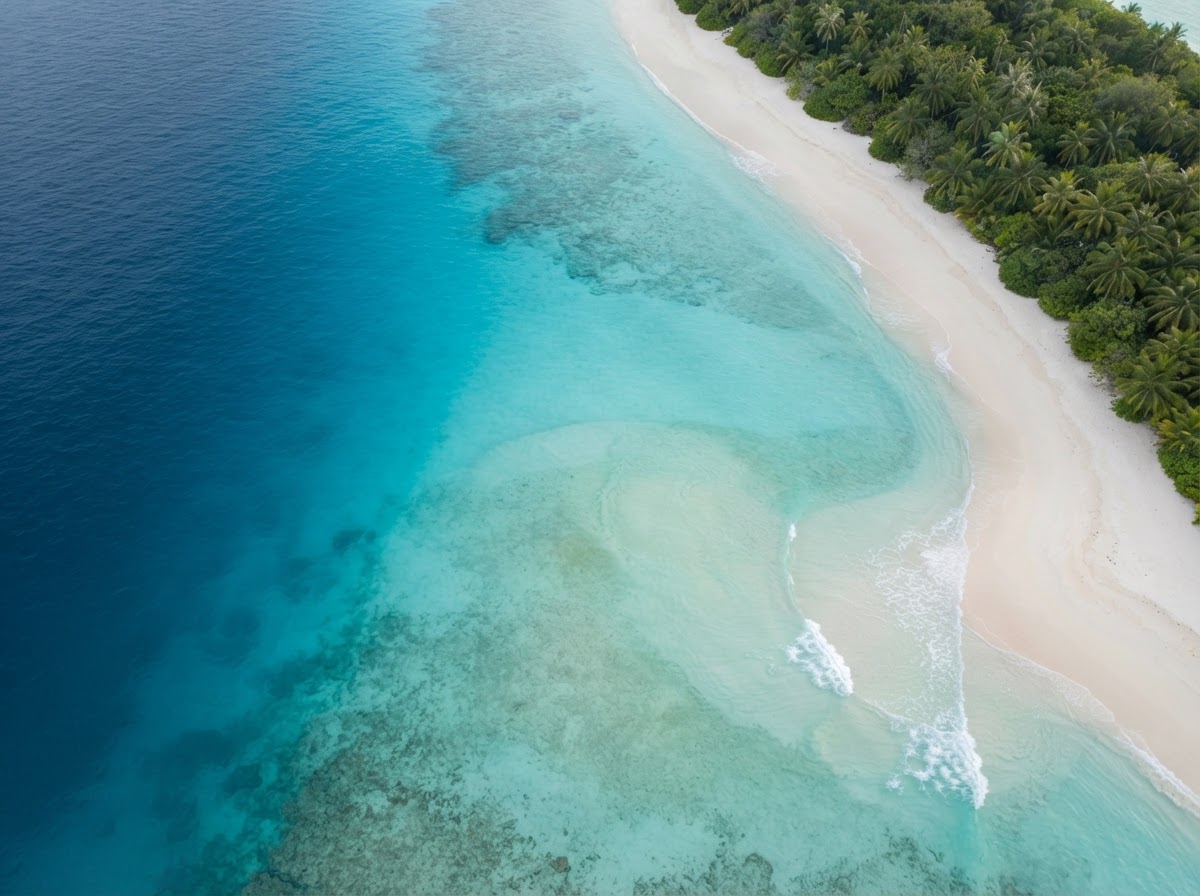 Calm turquoise lagoon — a peaceful moment of vacation