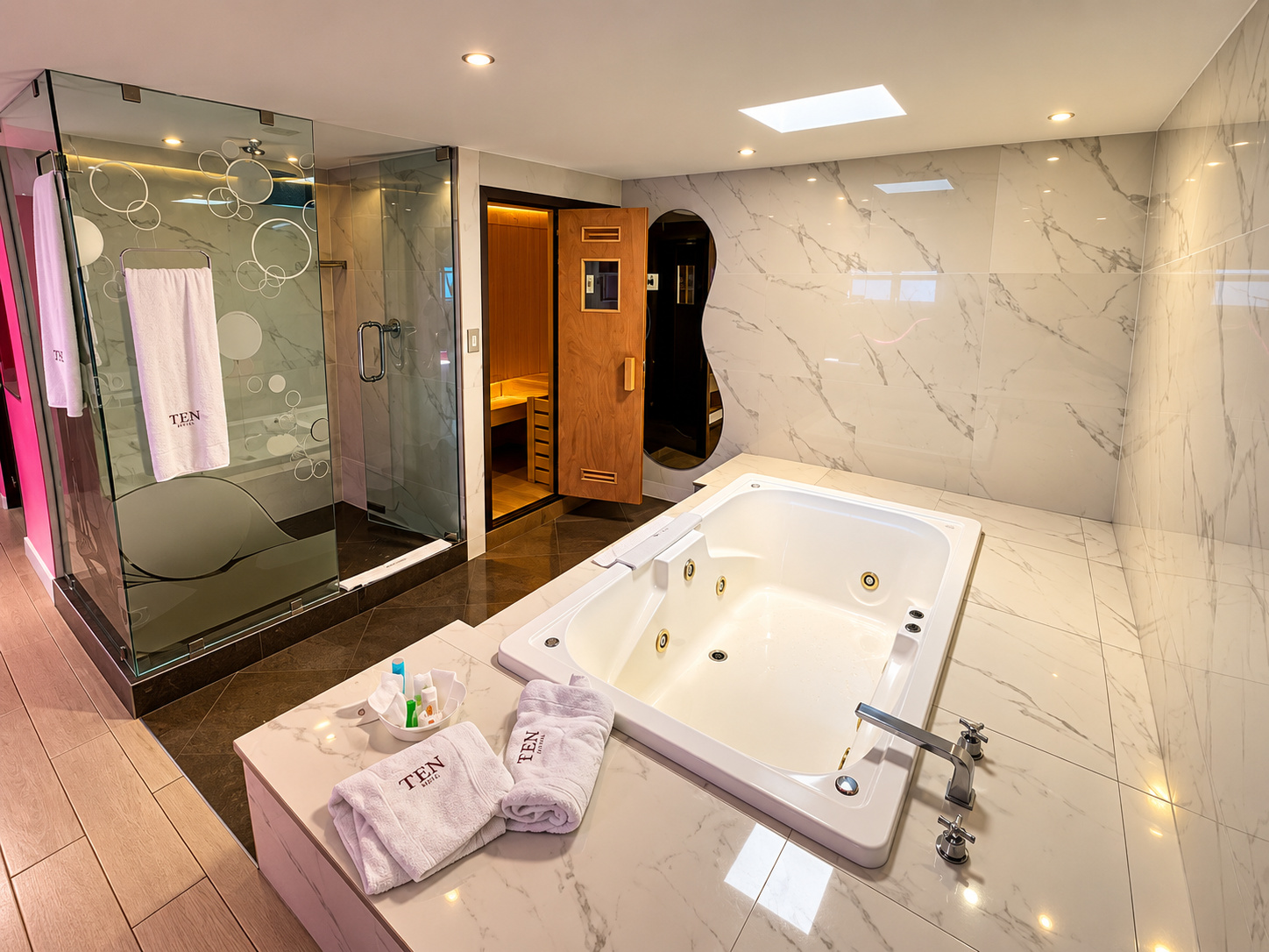 Jacuzzi de noche