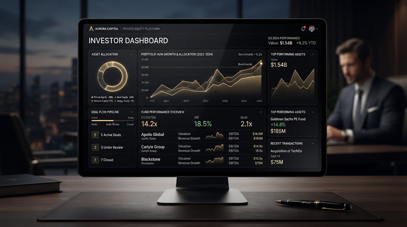 Digital real estate asset software dashboard and systems