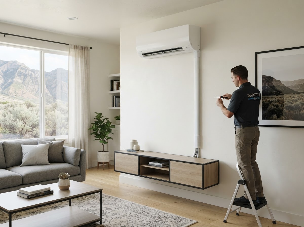 A Team Home Service ductless mini-split installation in Utah