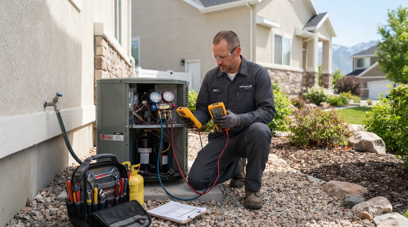 A Team Home Service air conditioning repair in Utah