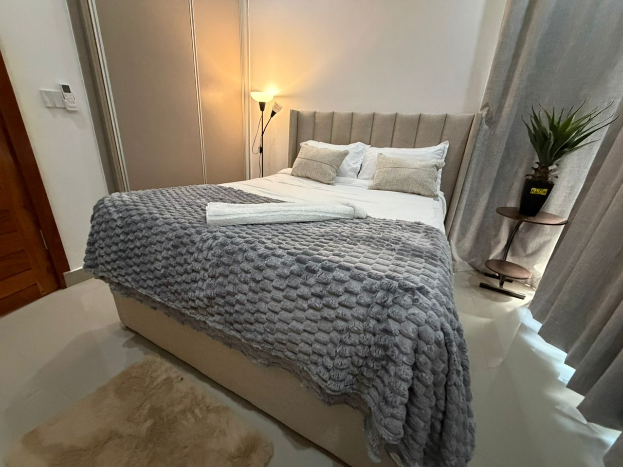 Two bedroom unit cozy bedroom layout