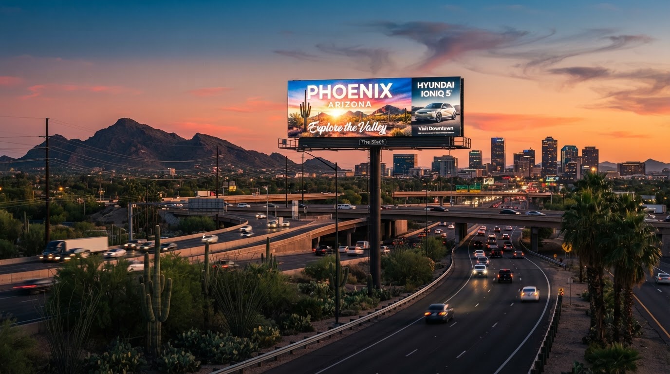Phoenix Desert Sunset Highway Billboard