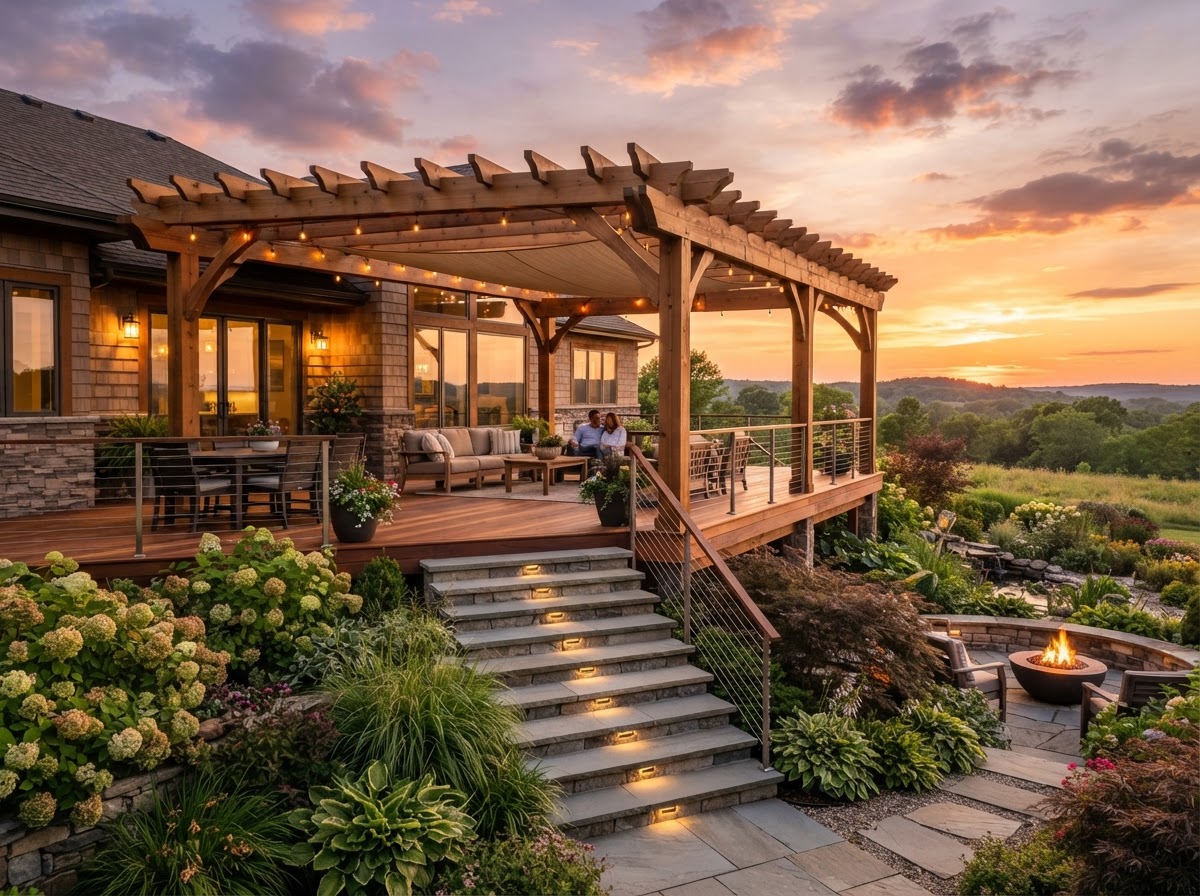 Outdoor deck & pergola — Outdoors project by Wood Group in Tampa, FL